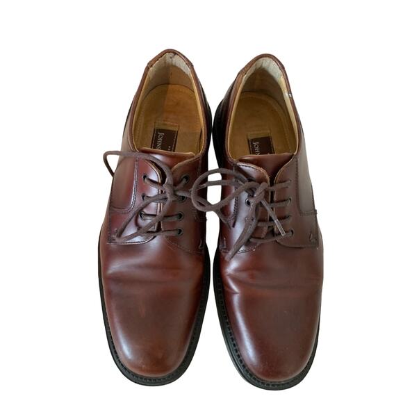 Johnston and Murphy oxfords leather lace up shoes brown - Picture 1 of 11